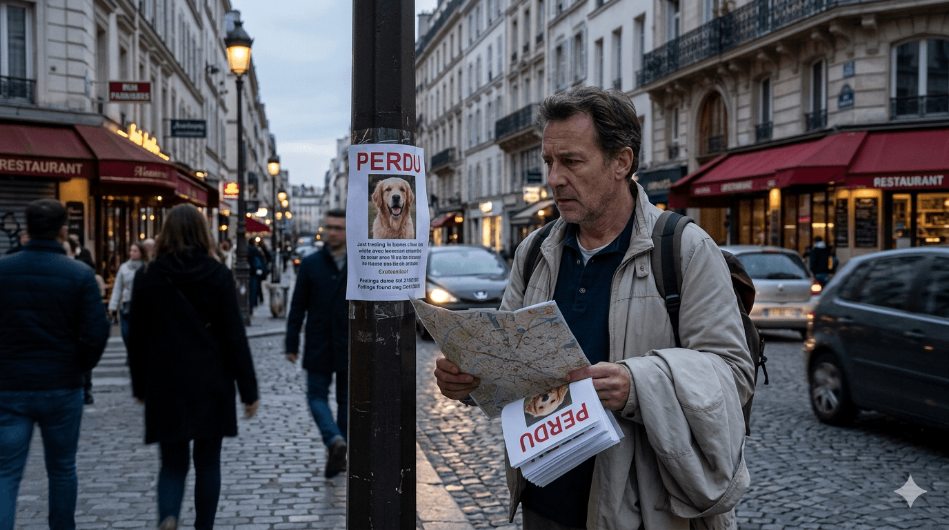 Собака потерялась в другом городе: что делать если вы далеко